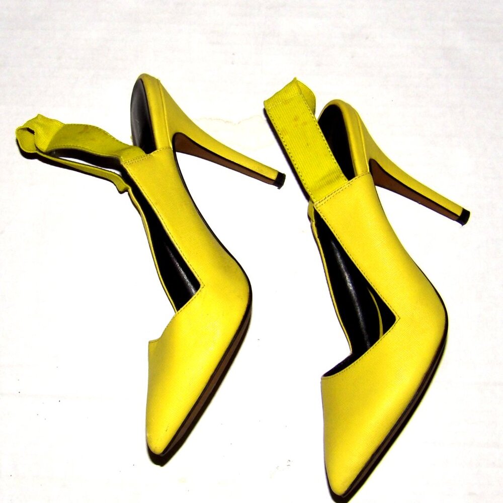 Aldo Size 7.5 Yellow 4" High Heel Shoes - Picture 4 of 6